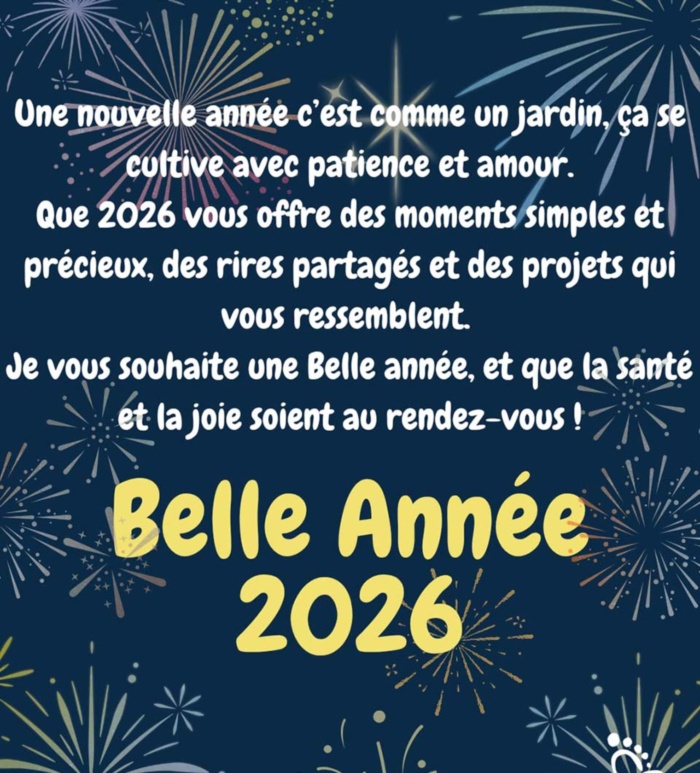 Belle Année 2026 ! Belle Année 2026 !